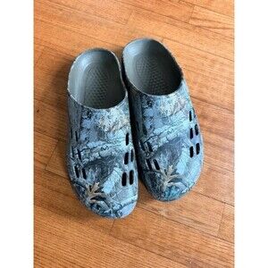 Realtree Edge Camo Clogs Mules Mens Size 12 Slip On Foam Shoes Non Marking